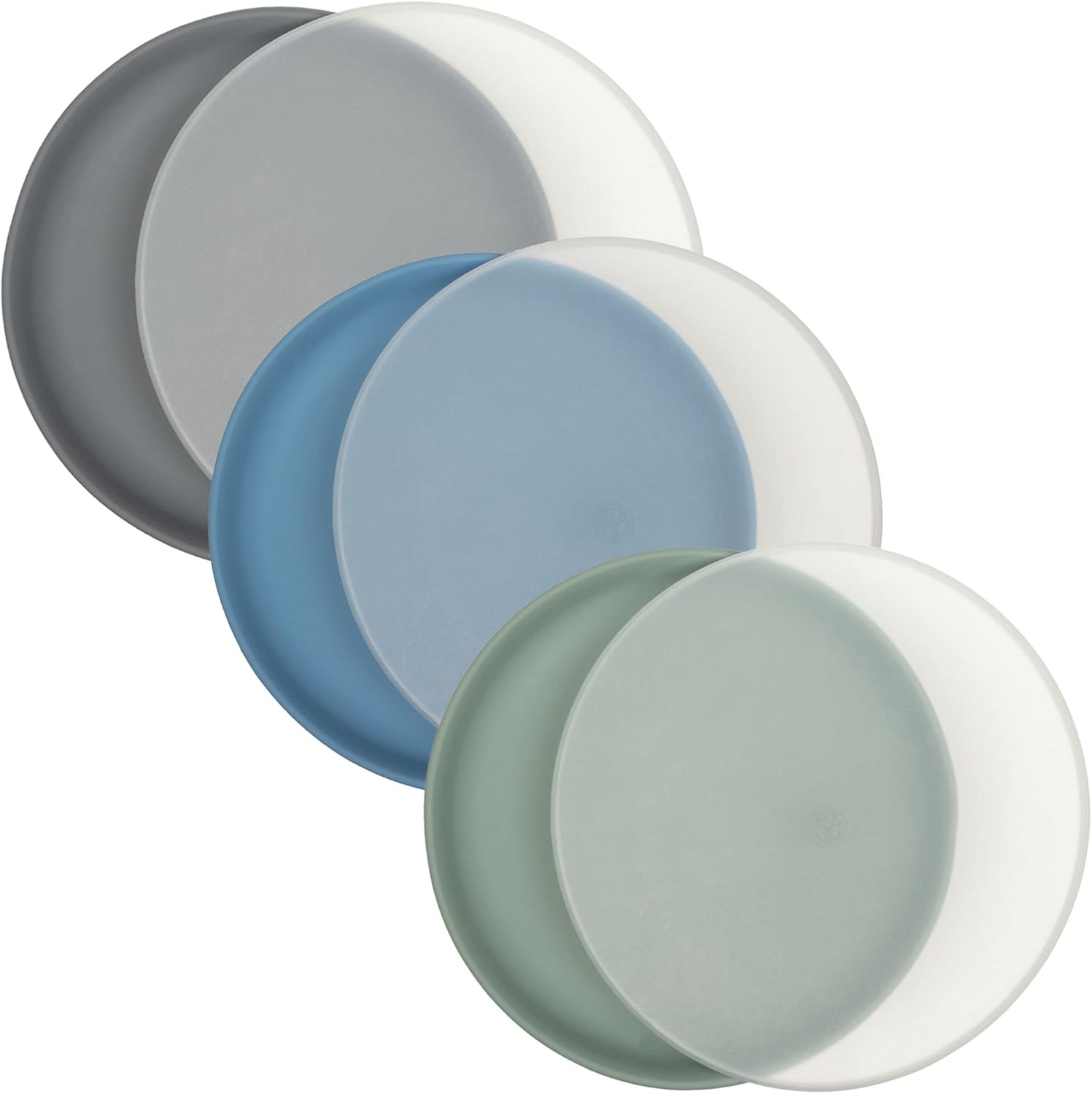WeeSprout Non-Suction Toddler Plates with Lids 3 Pack