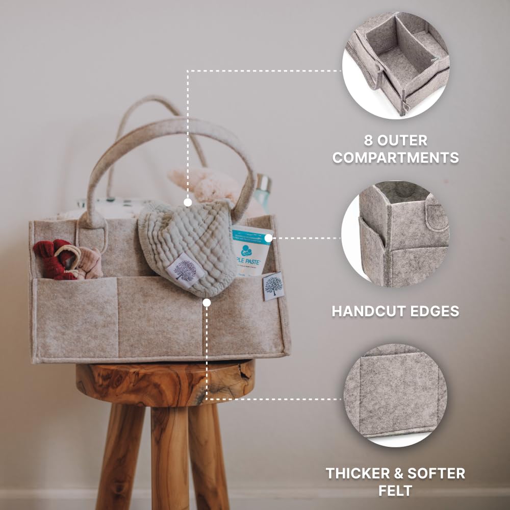 Parker Baby Diaper Caddy - Nursery Storage Car Organizer