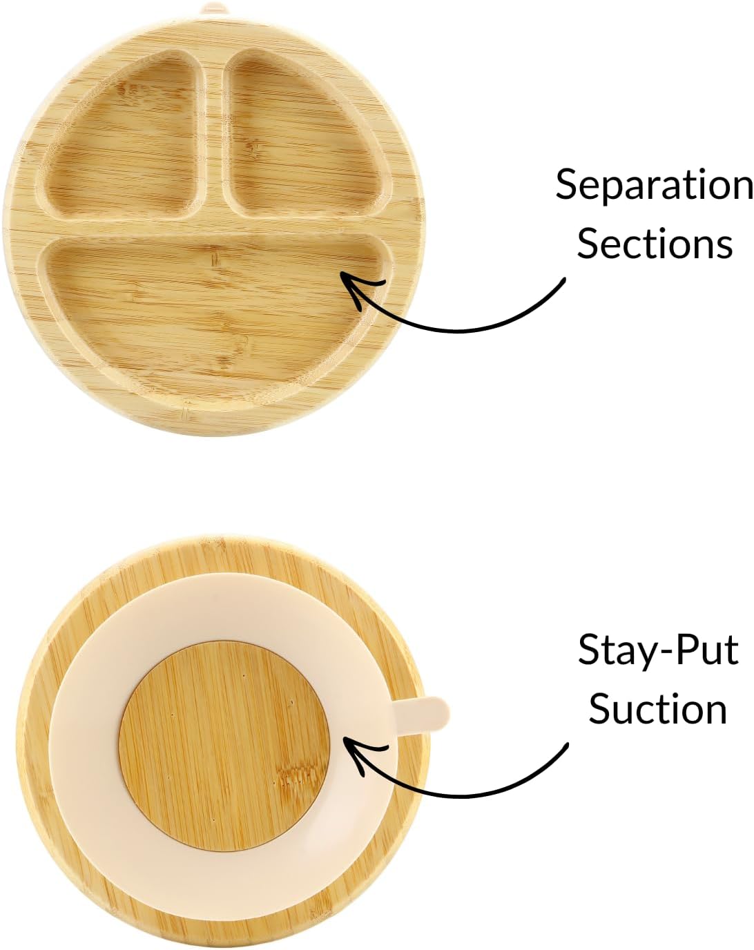 PandaEar Bamboo Suction Plate for Kids