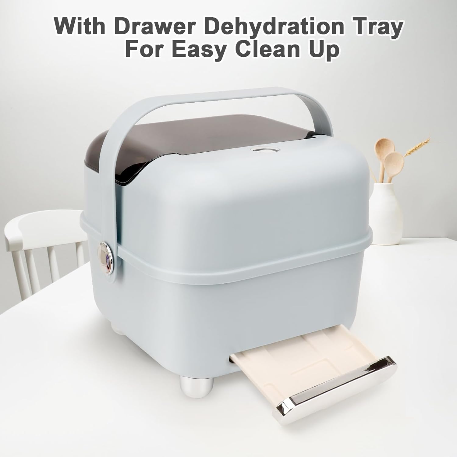 Baby Bottle Holder with Dust-Proof Lid and Cutlery Storage