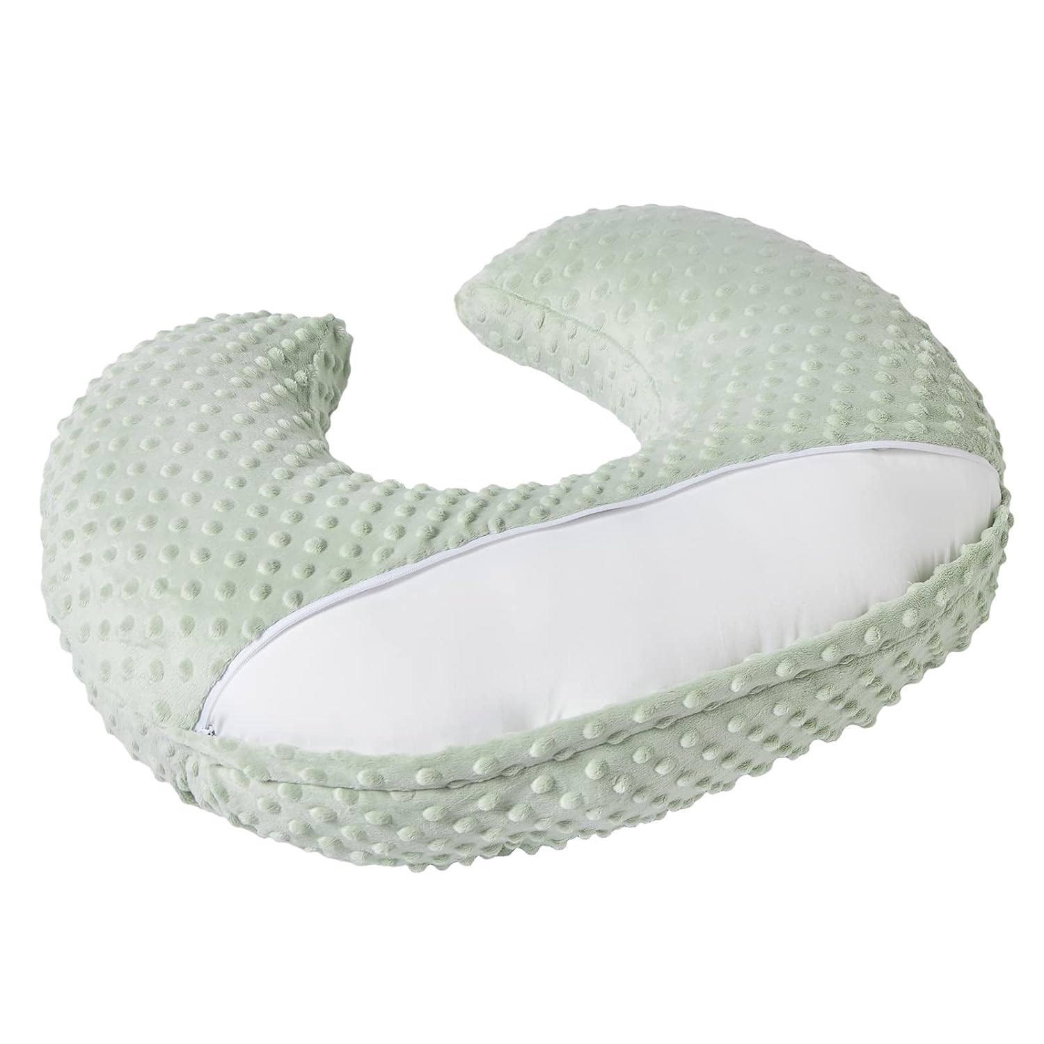 Baby Nursing Pillow with Breathable Slipcover Green