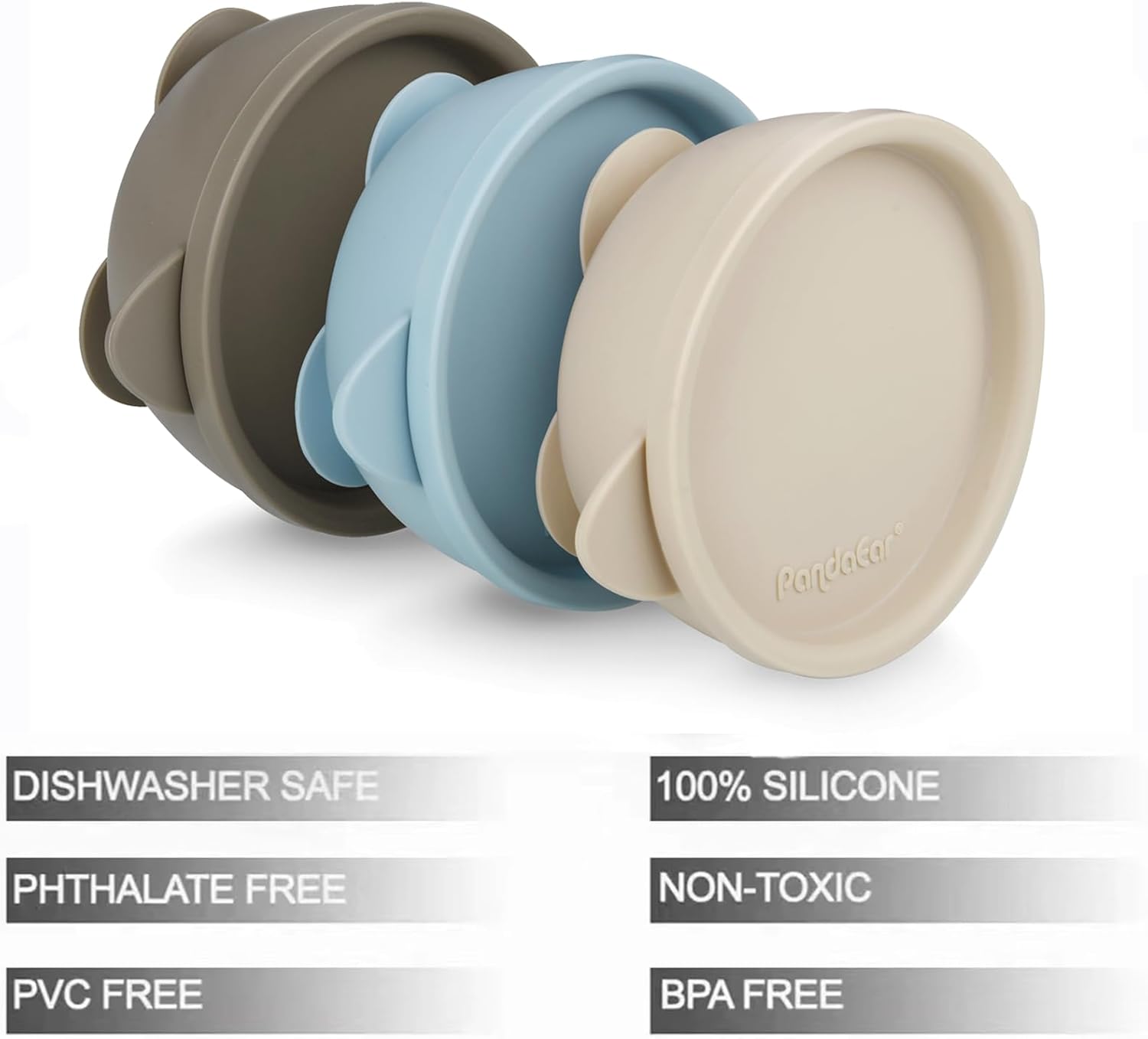 PandaEar 3 Pack Suction Bowls for Babies 1