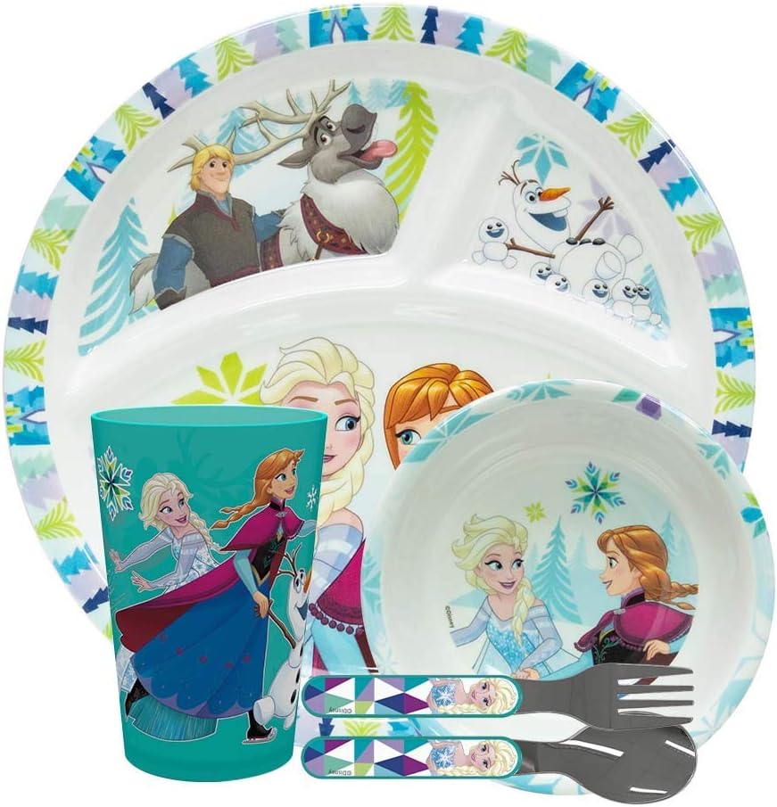 Zak Designs Disney Frozen Kids 5-Piece Dinnerware Set