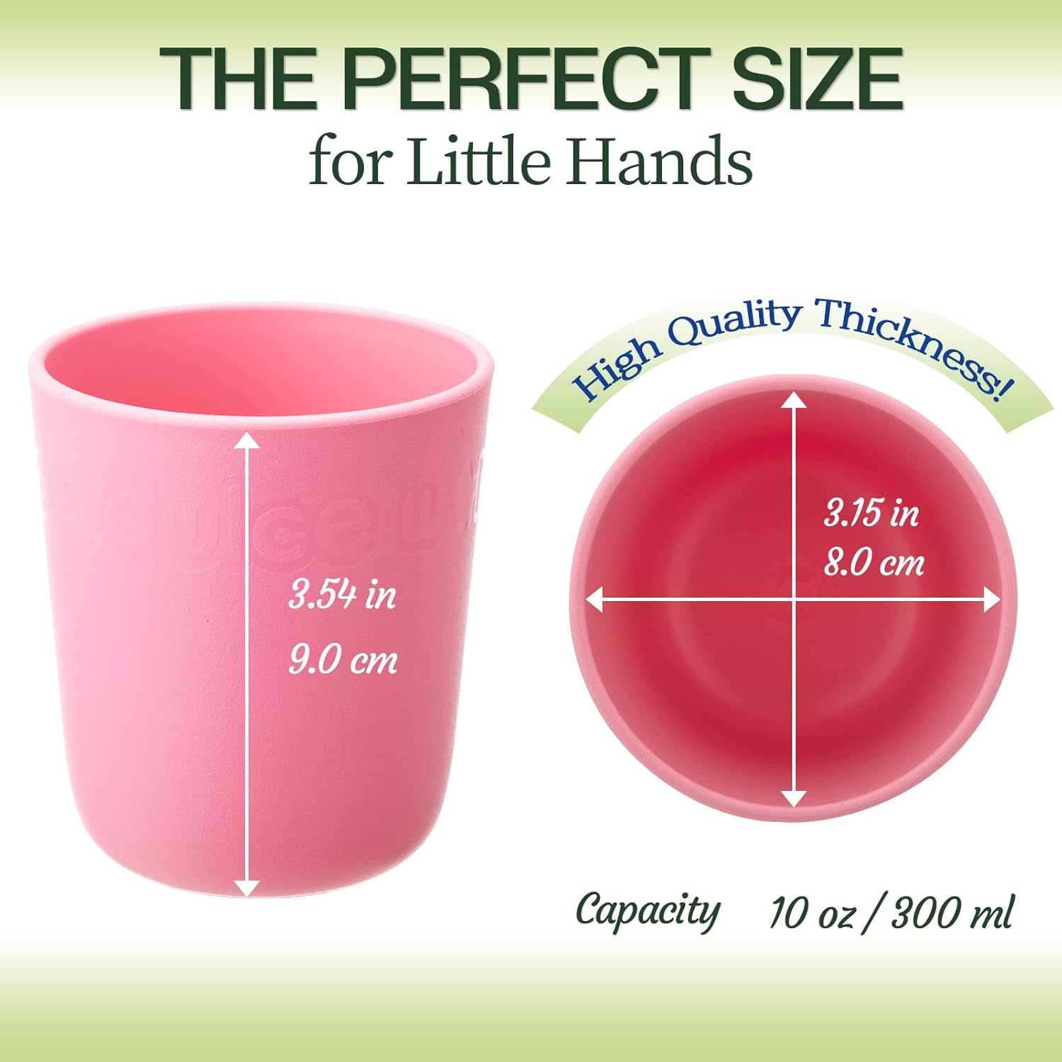 Dulce Worlds SUGARCANE Kids Cups 5 Pack - BPA Free Unbreakable