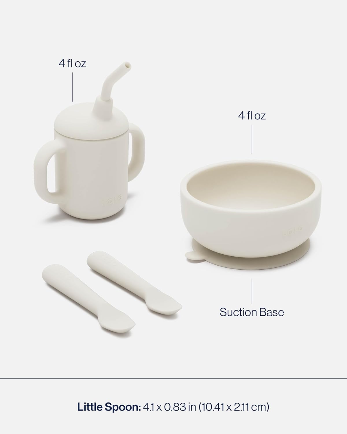 Lalo First Bites 4-Piece Silicone Feeding Set 1
