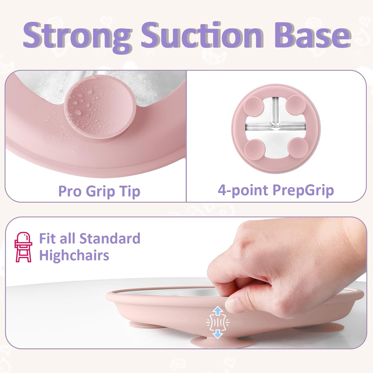 Bakpoco Stainless Steel Toddler Plate with Suction