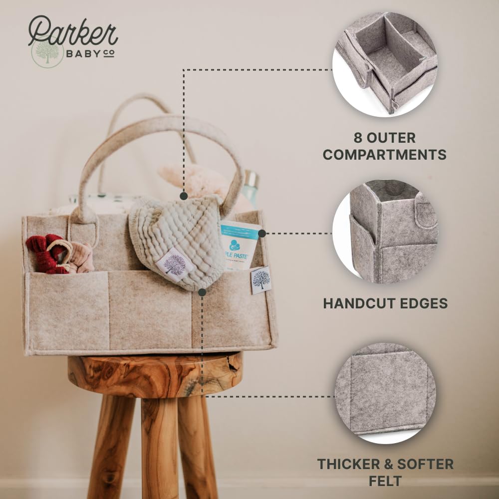 Parker Baby Diaper Caddy - White Regular