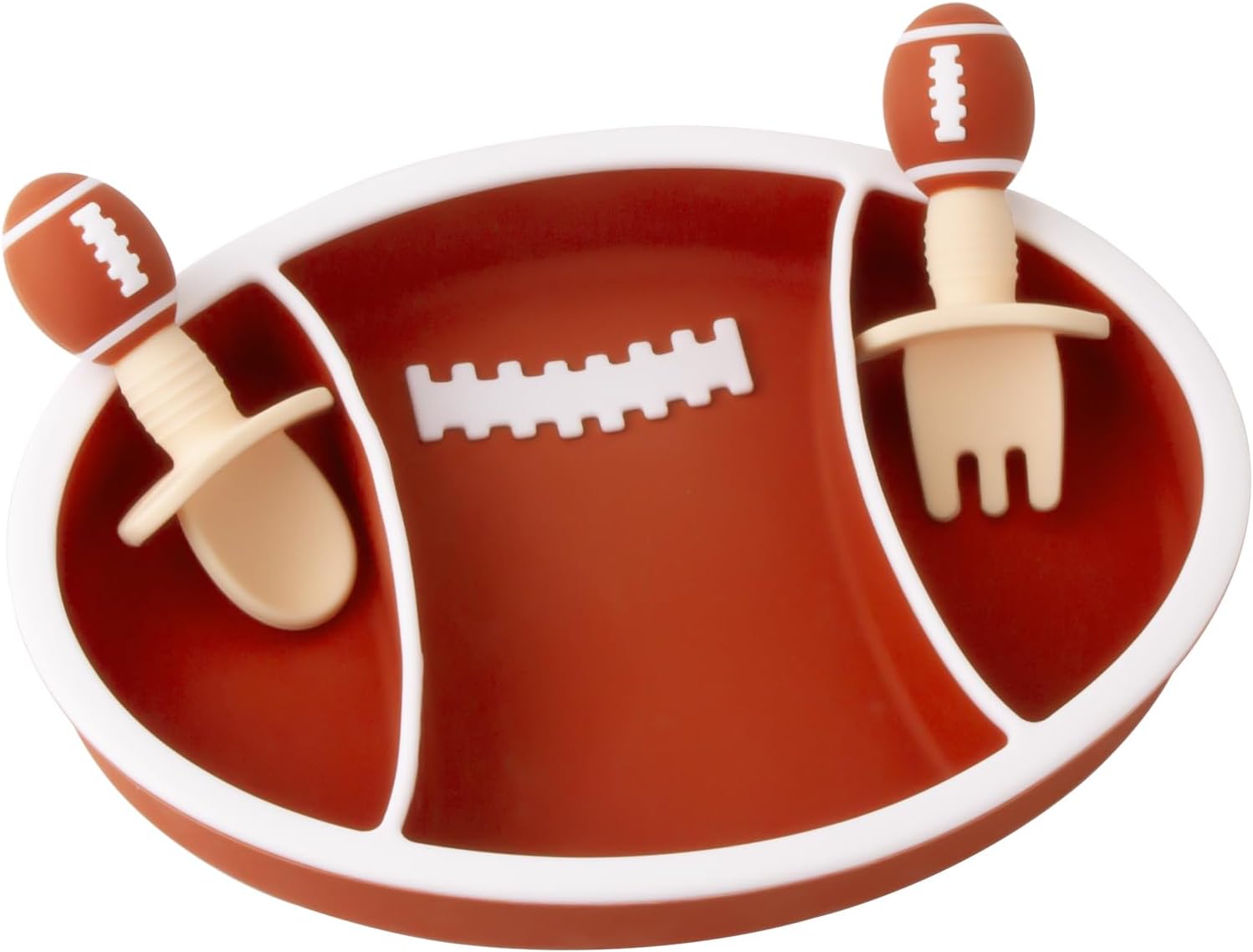 Linowos Toddler Plates 3 Compartment Suction BPA Free