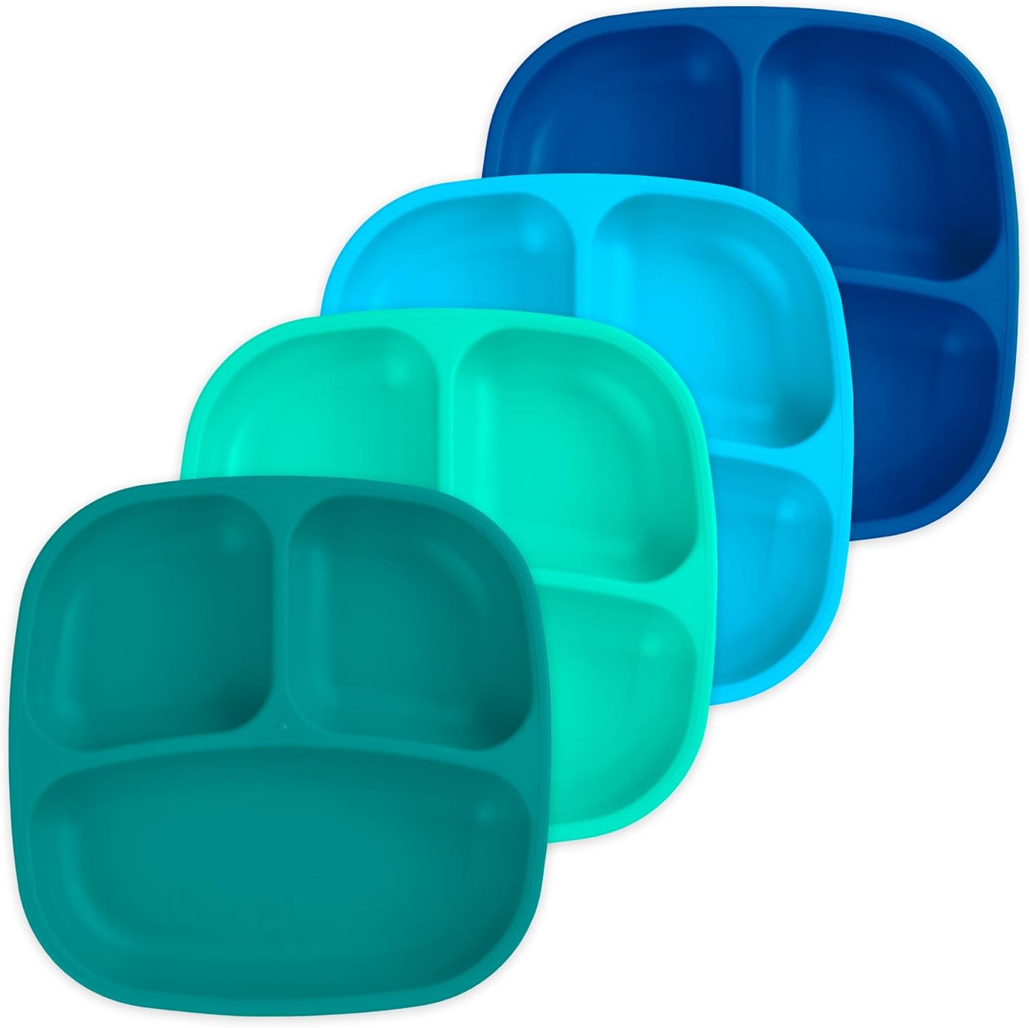 Re-Play 4 Pack 737 Divided Plates for Kids