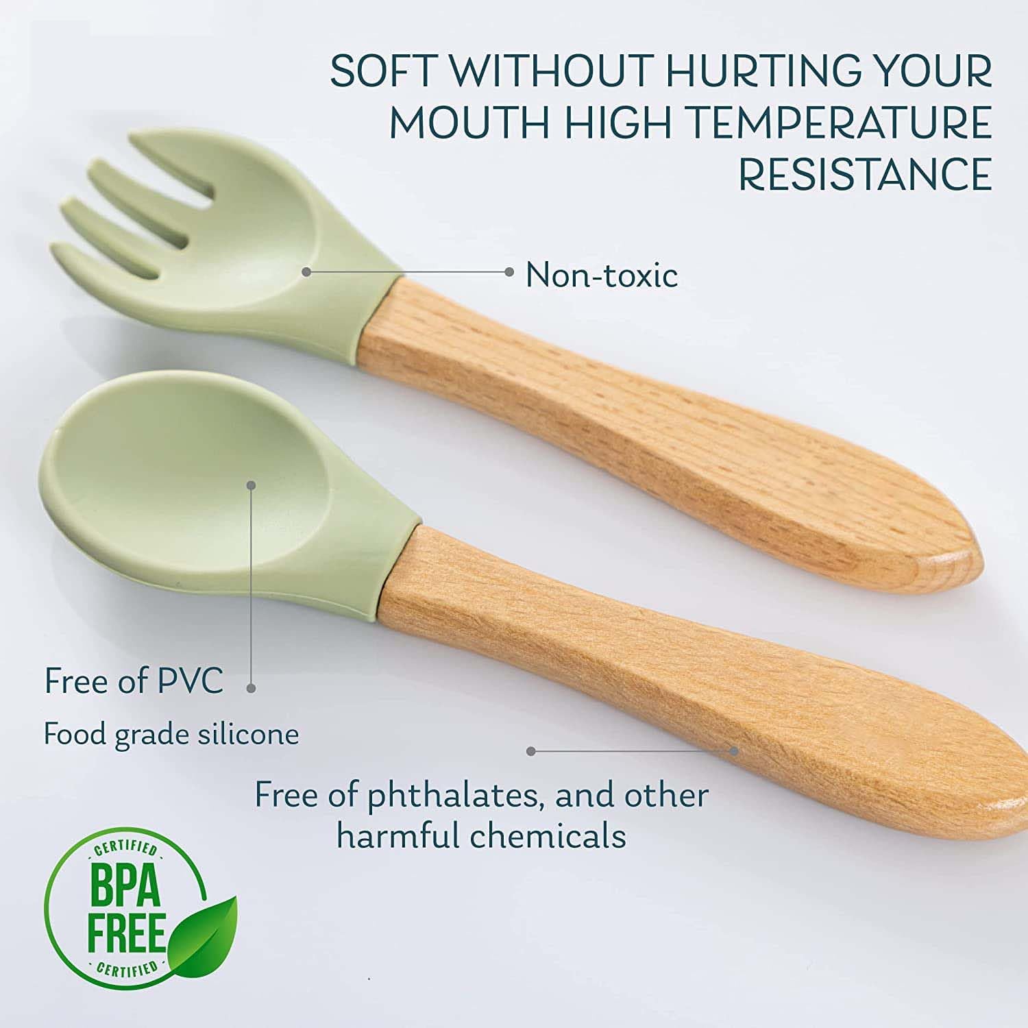 Bamboo Plates for Babies and Kids Green