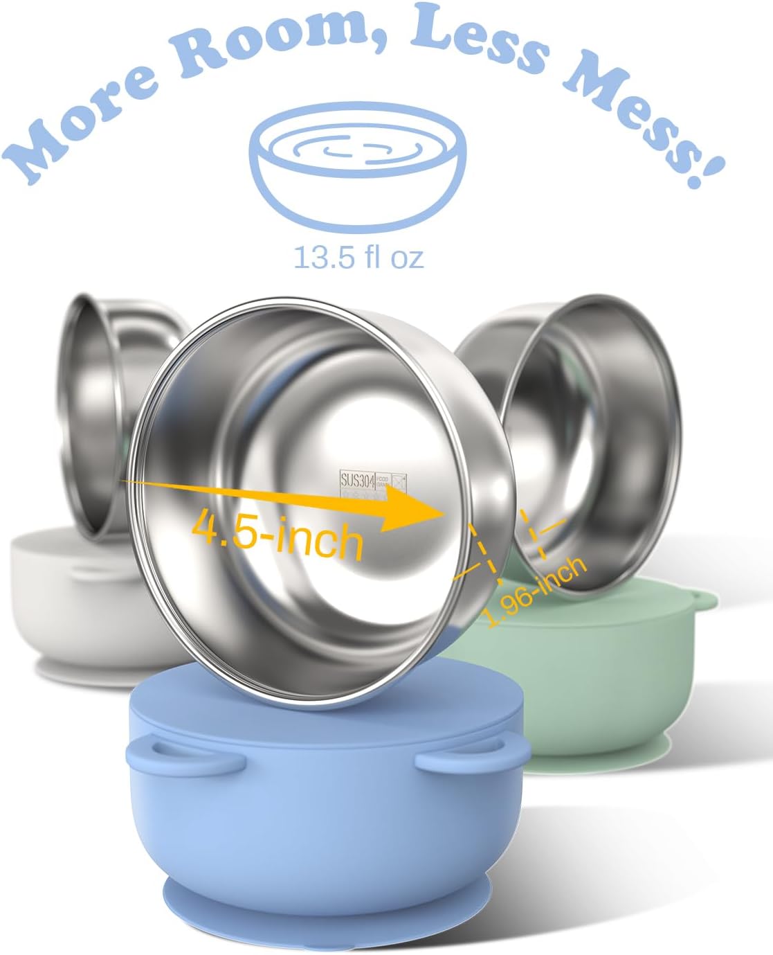 Bakpoco Baby Suction Bowls 4-Pack Ocean Explorer Set