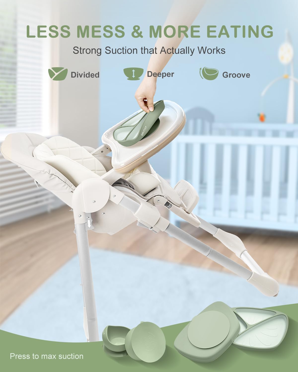 Qyeejong 9 PCS Silicone Baby Feeding Set