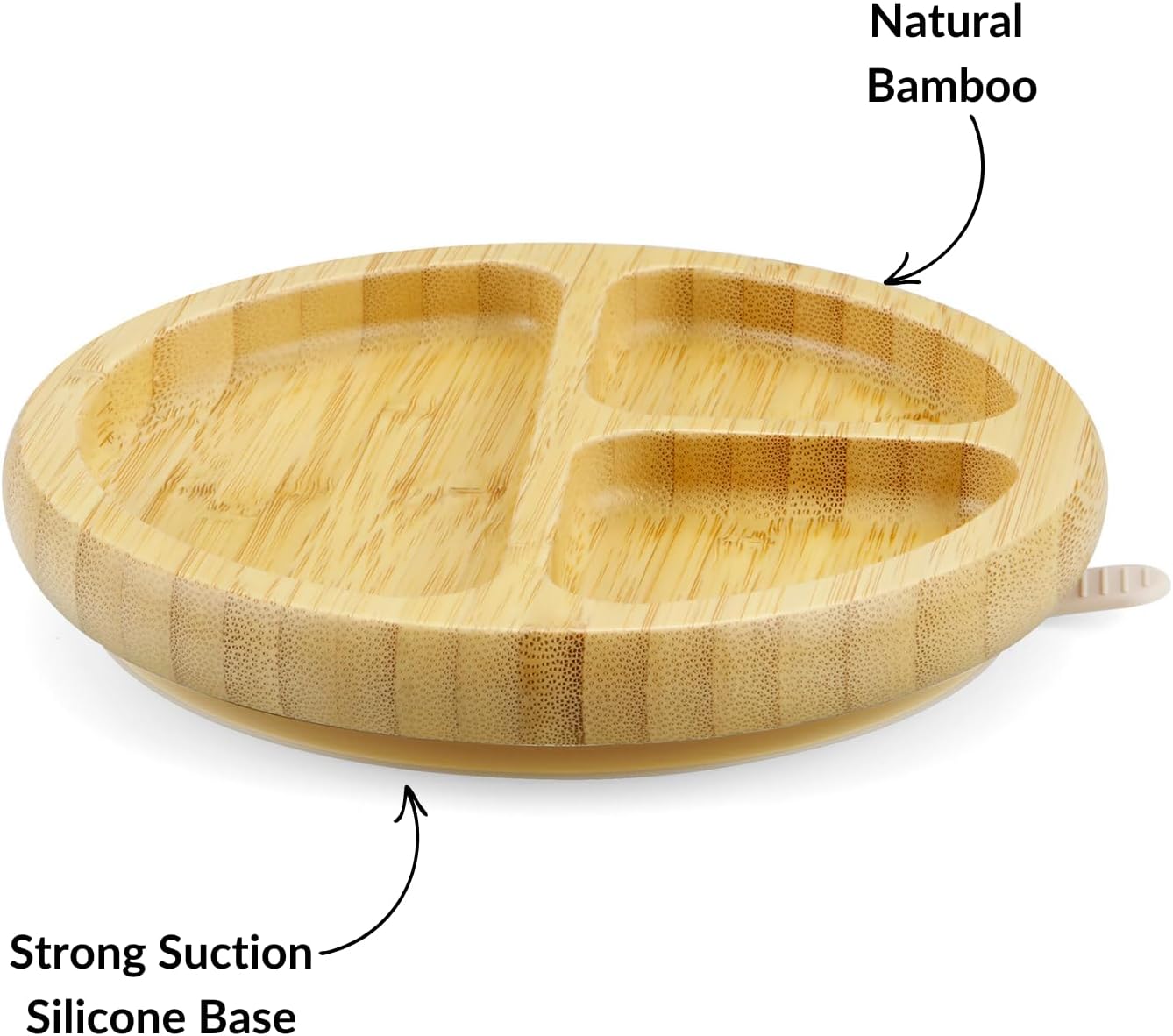 PandaEar Bamboo Suction Plate for Kids