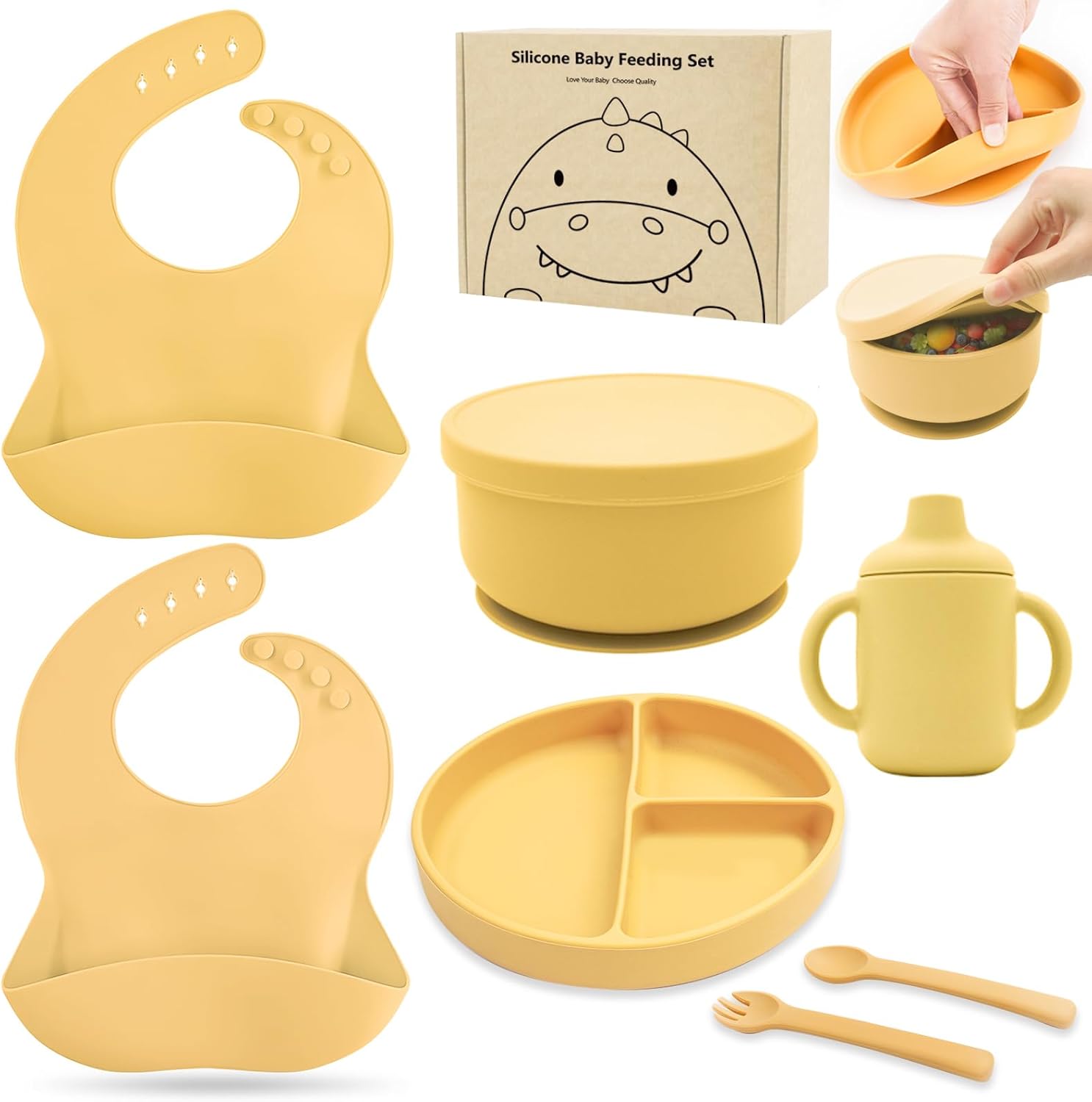 Benoxine Silicone Baby Feeding Set for Weaning
