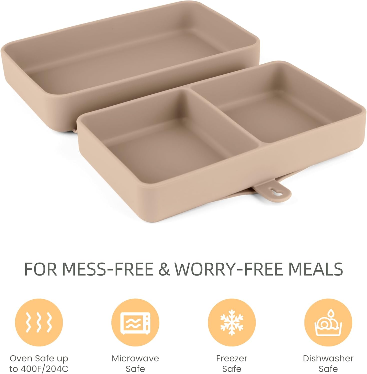 Nearbyme Foldable Silicone Baby Plate for Toddlers