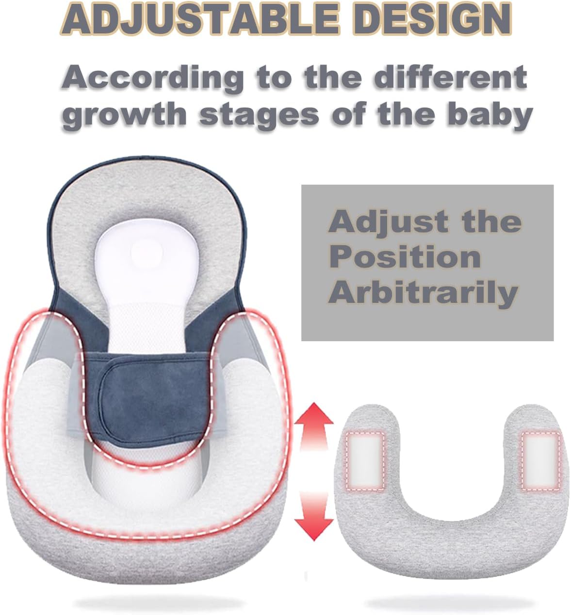 Restnest Baby Bed Acid Reflux Pillow with Strap