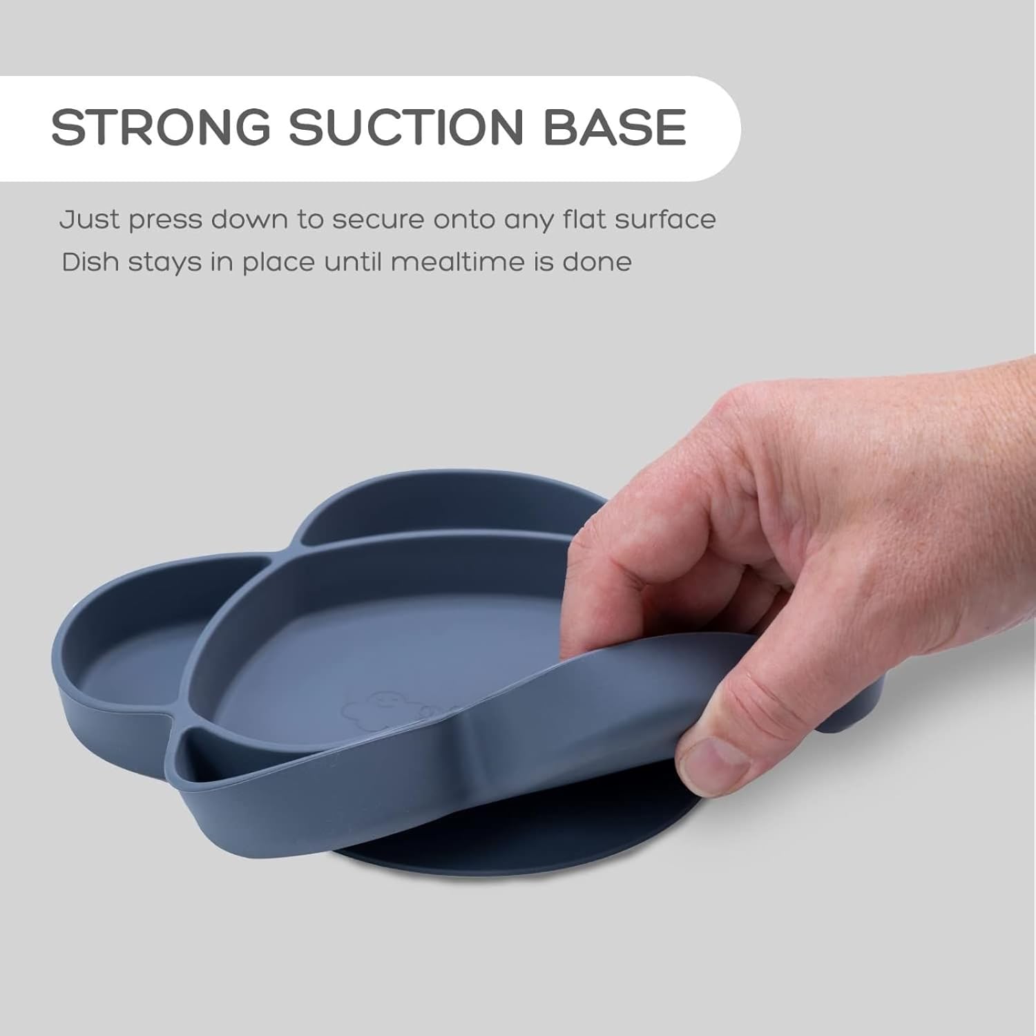 Grabease Silicone Suction Plate for Baby Toddler Self-Feeding