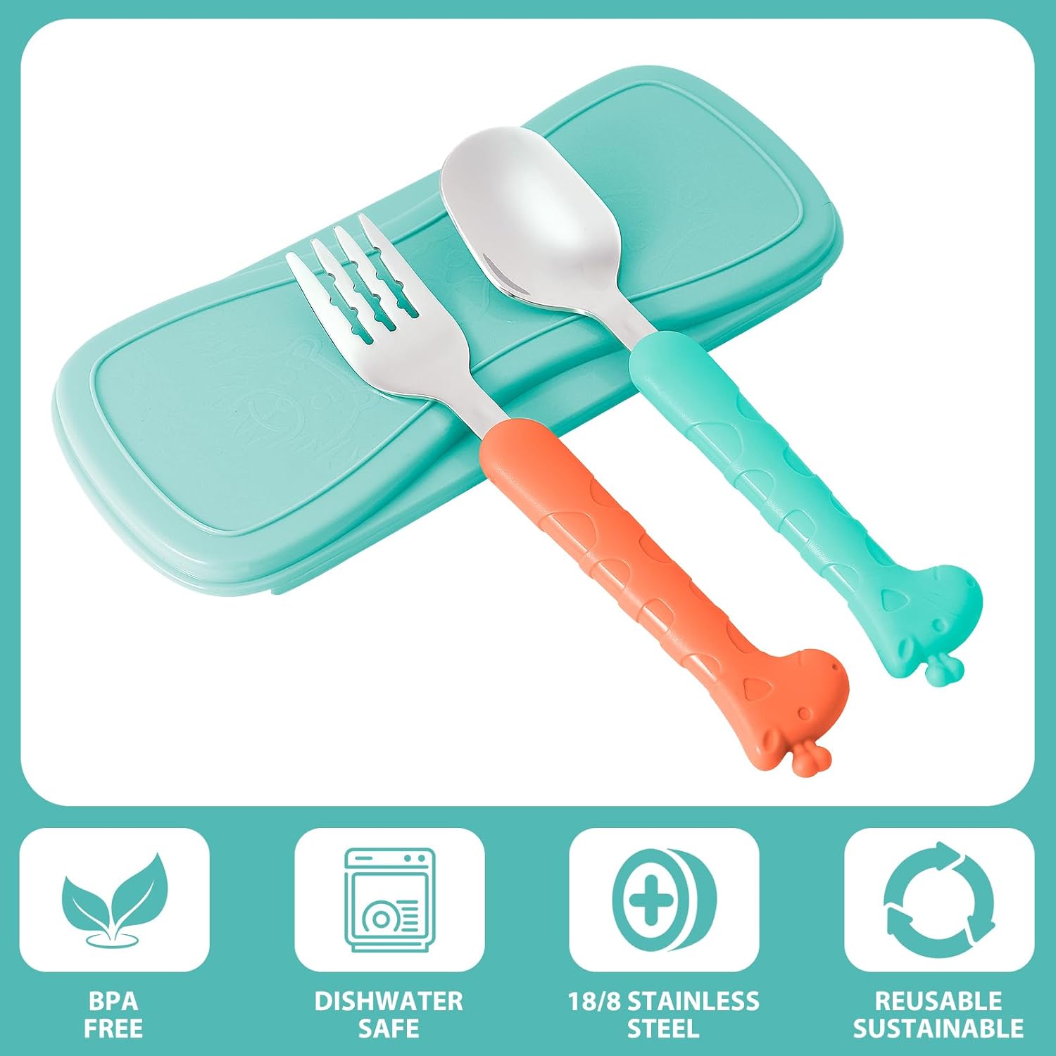 Lohodo Toddler Utensils Set with Travel Case