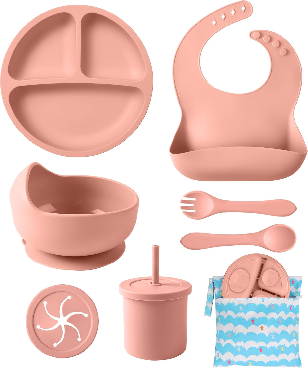 ECLIP Silicone Baby Feeding Set 10pcs