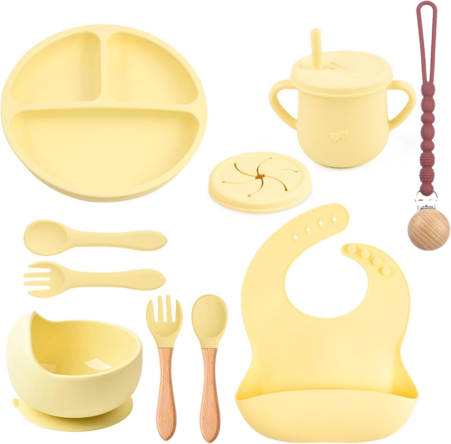 Dive and Drive 12-Piece Silicone Feeding Set for Baby Led Weaning