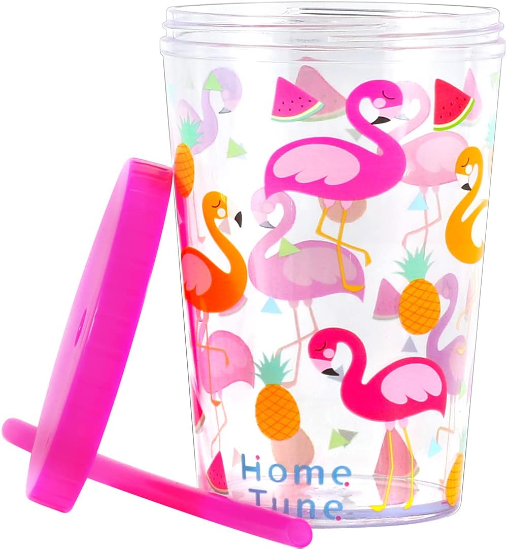 Home Tune 16oz Kids Tumbler 4 Pack - BPA Free Spill-Proof 1