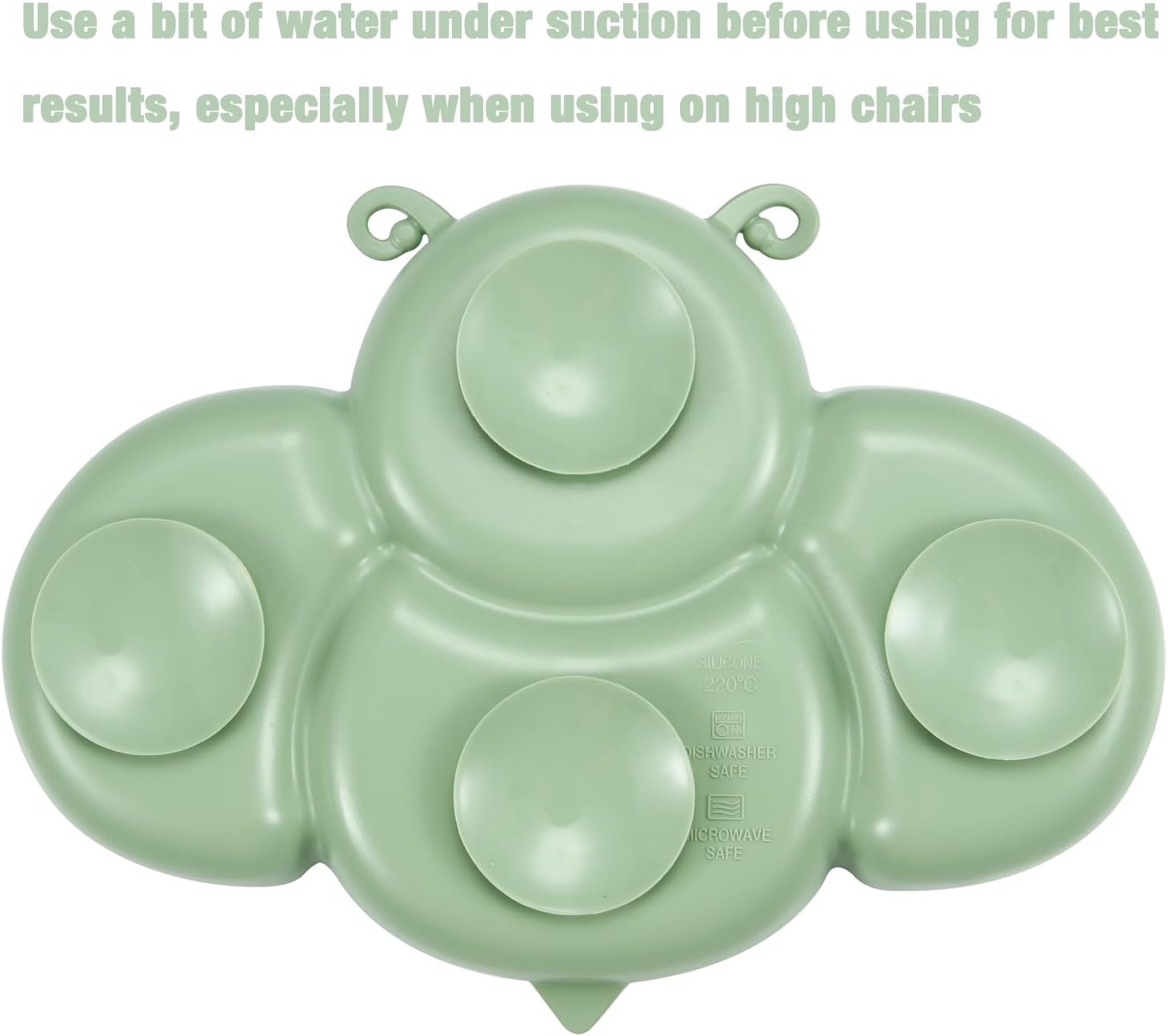 PandaEar 2 Pack Silicone Baby Plates with Spoons