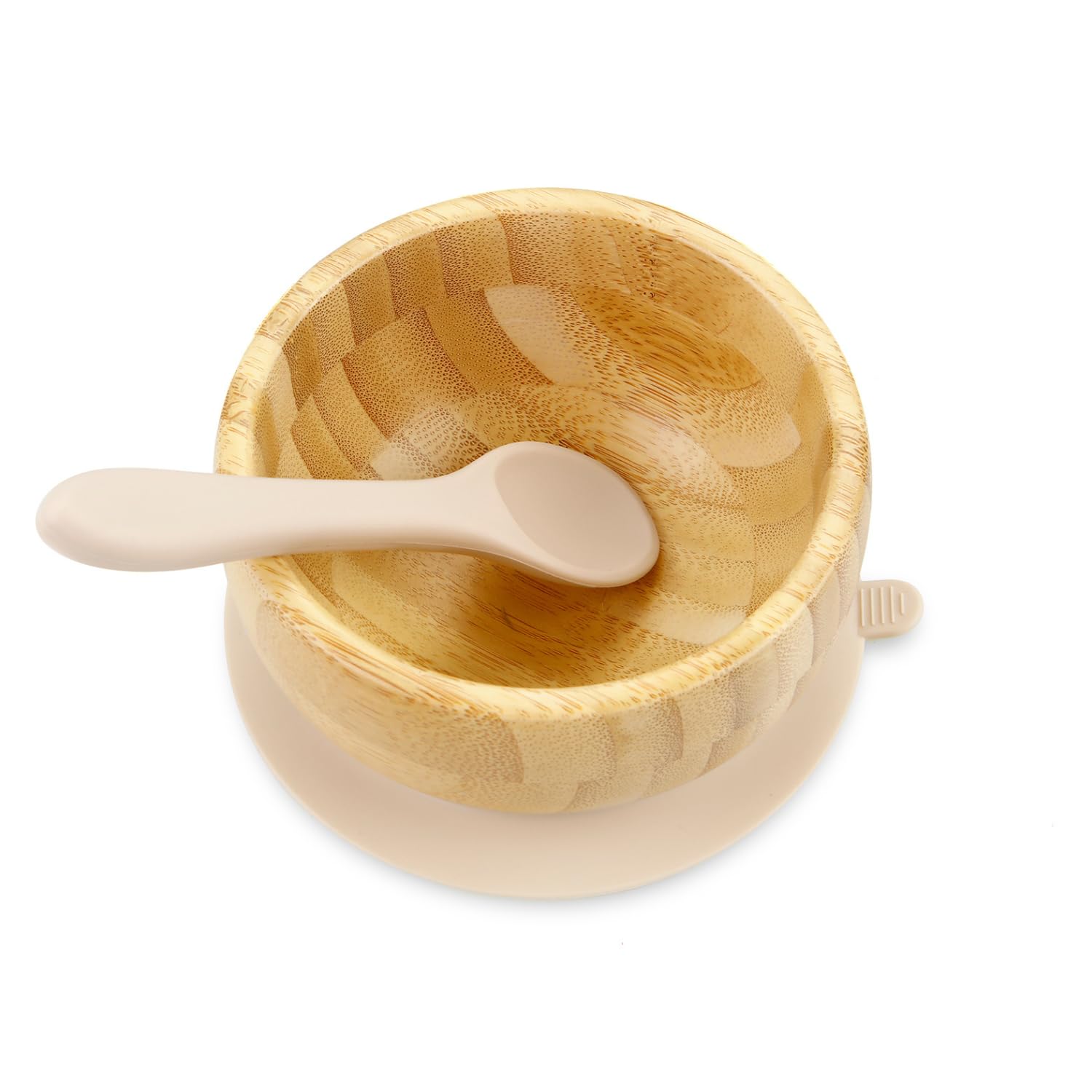 PandaEar Bamboo Suction Bowl with Silicone Spoons