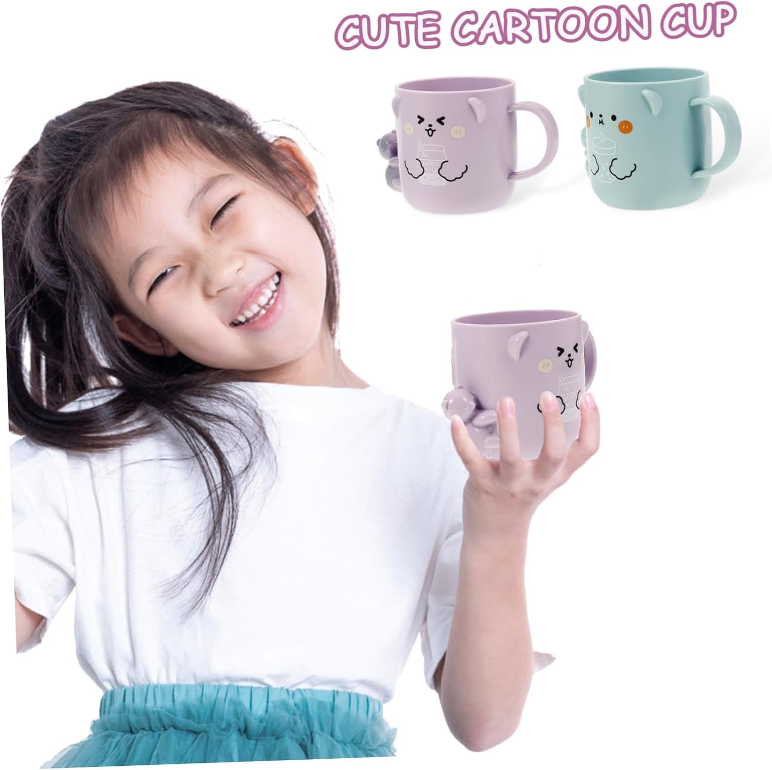 Cabilock 3D Bear Toothbrush Cups Reusable Plastic