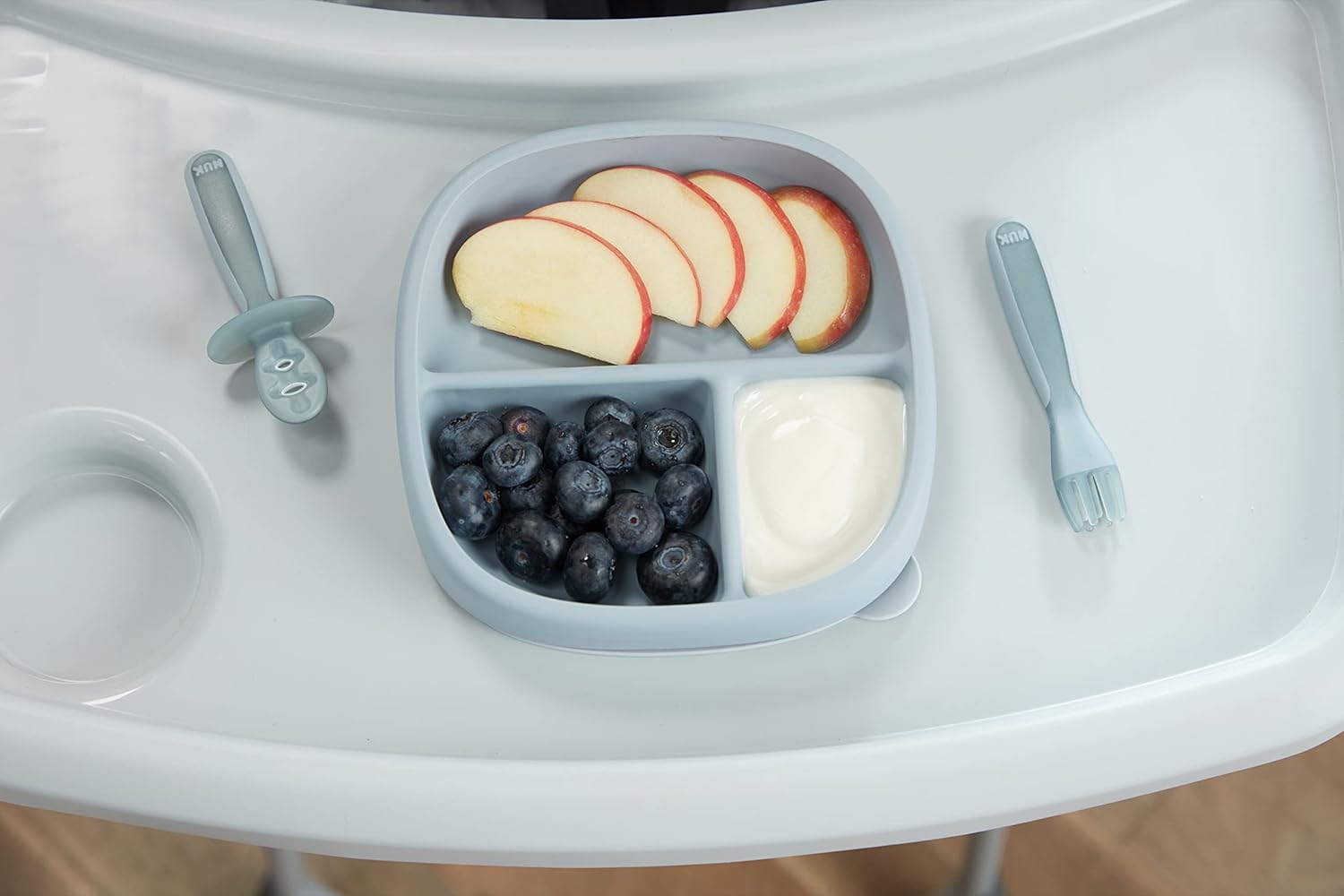 NUK Nature Suction Plate and Lid BPA-Free Leak-Proof Dishwasher Safe 1