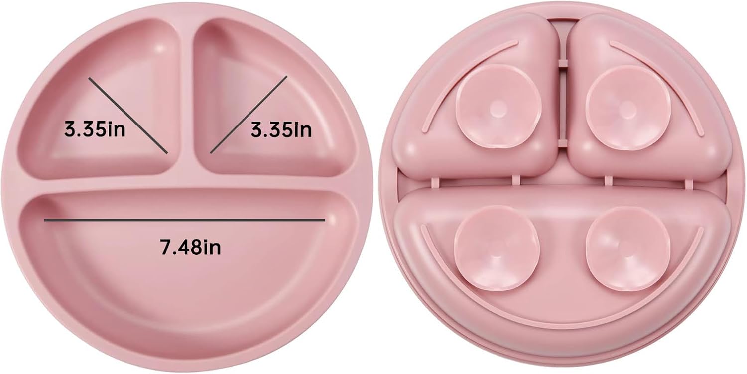 PandaEar Silicone Suction Plates for Babies 3 Pack