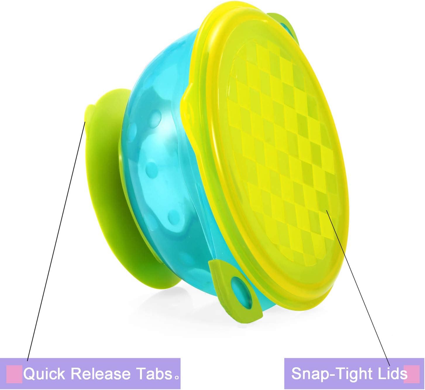 PandaEar Spill Proof Stackable Baby Suction Bowls 3 Sizes