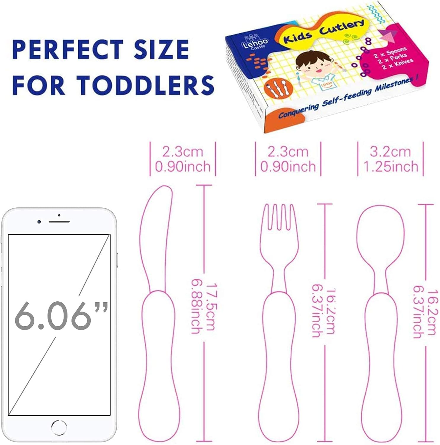 Lehoo Castle Toddler Silverware Set 6 Pcs