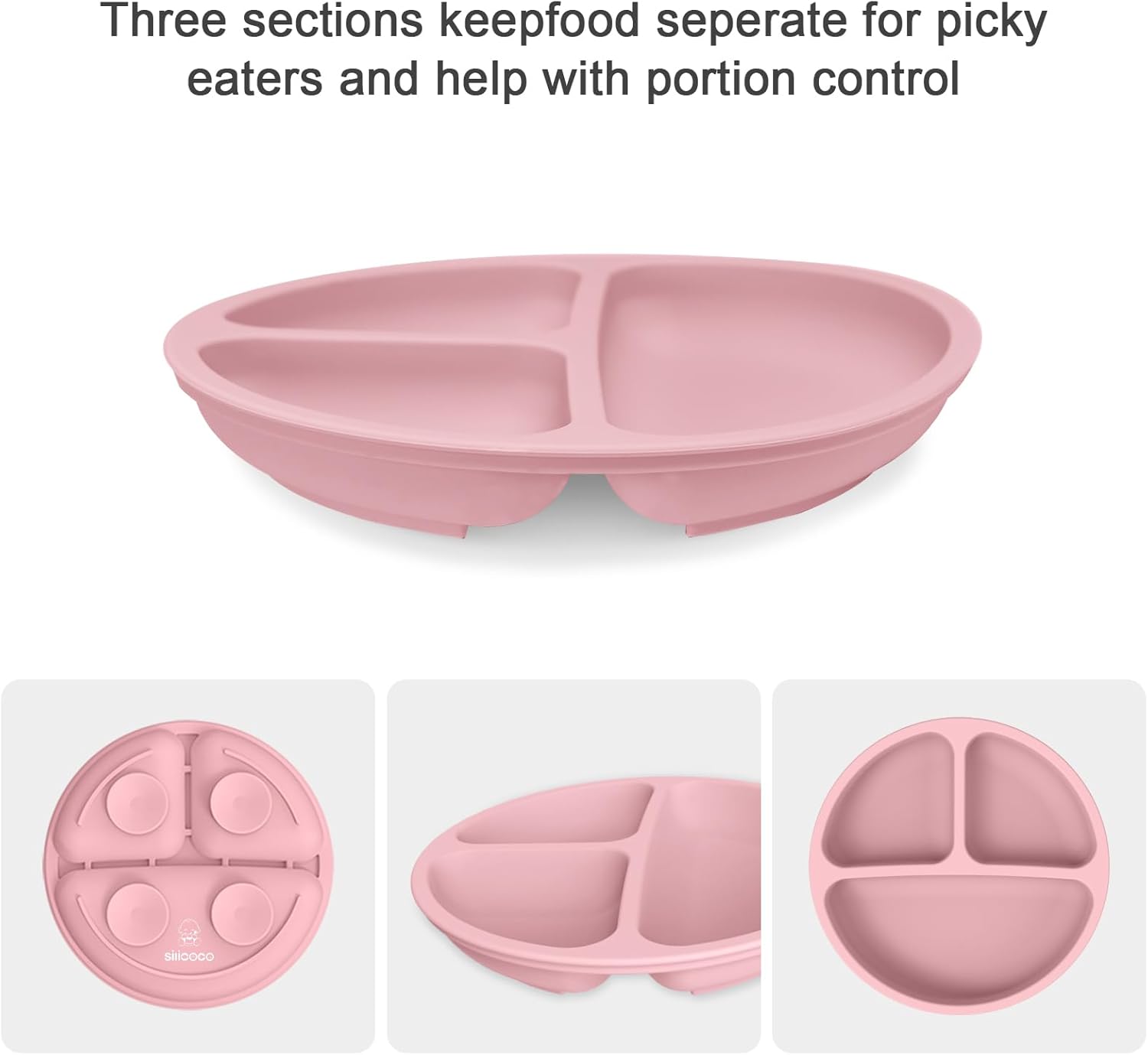 Wee Me Suction Plates for Babies Toddlers 3 Pack