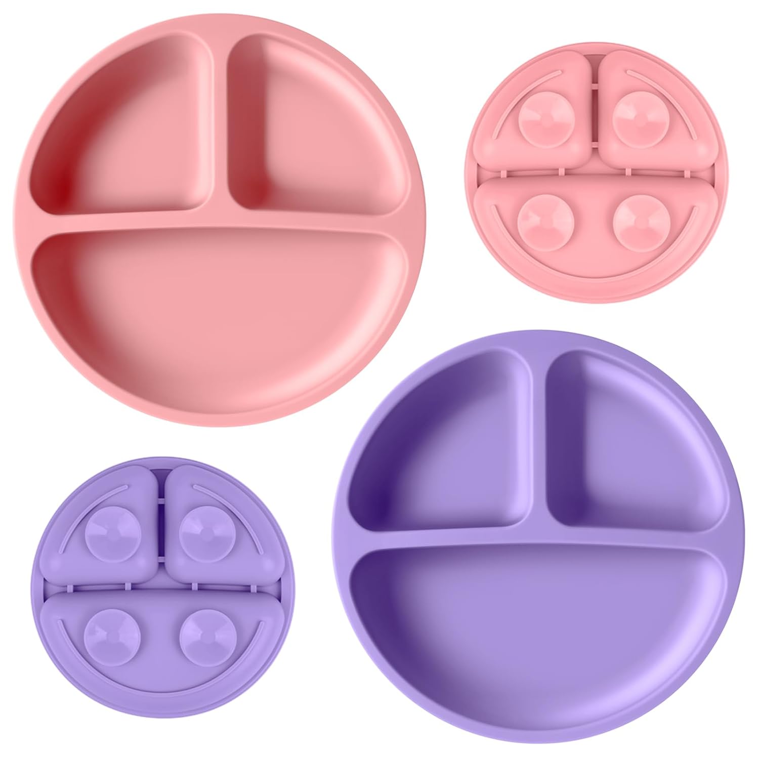 Vicloon Suction Plates for Baby 2 Pcs BPA Free