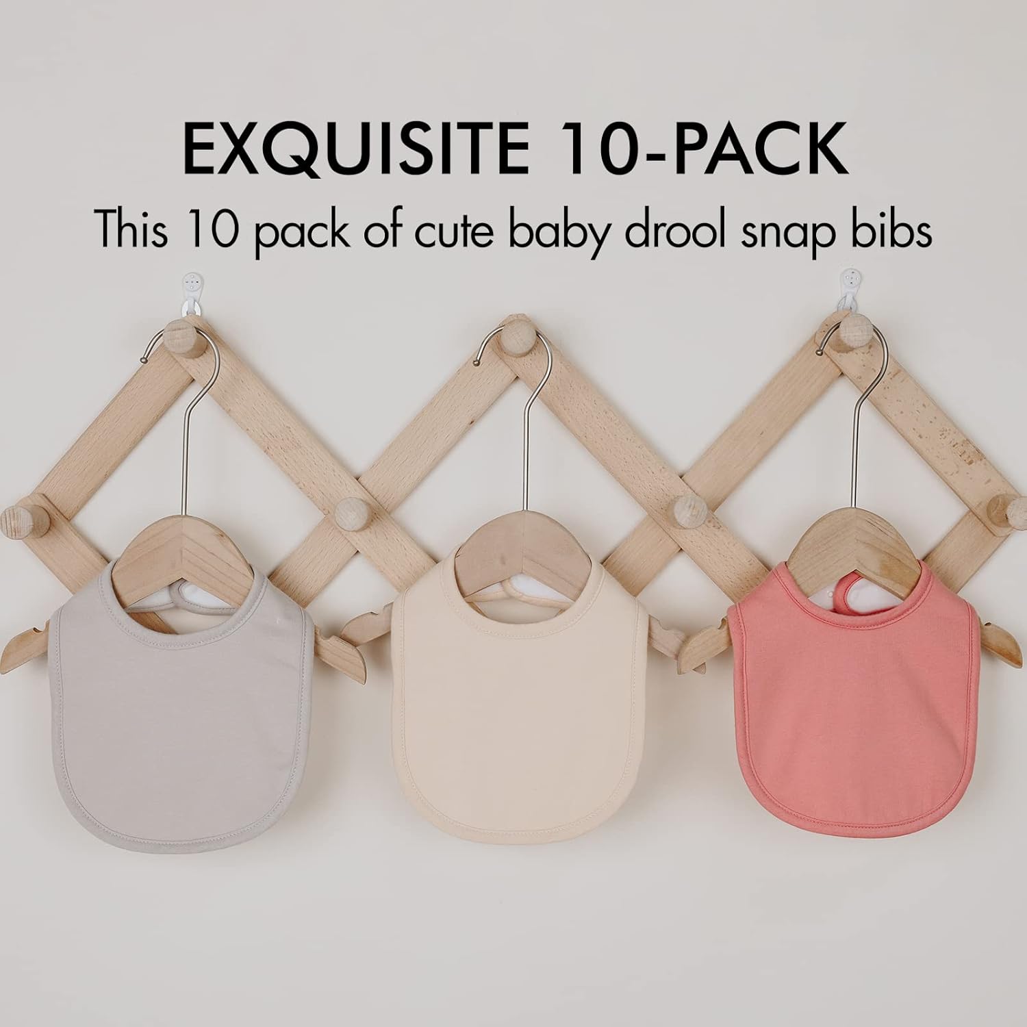 egmao baby 10 Pack Snap Bibs for Newborns