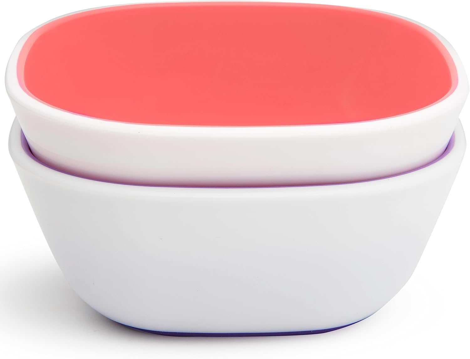 Munchkin Splash 4 Piece Toddler Plate and Bowl Set Pink Purple