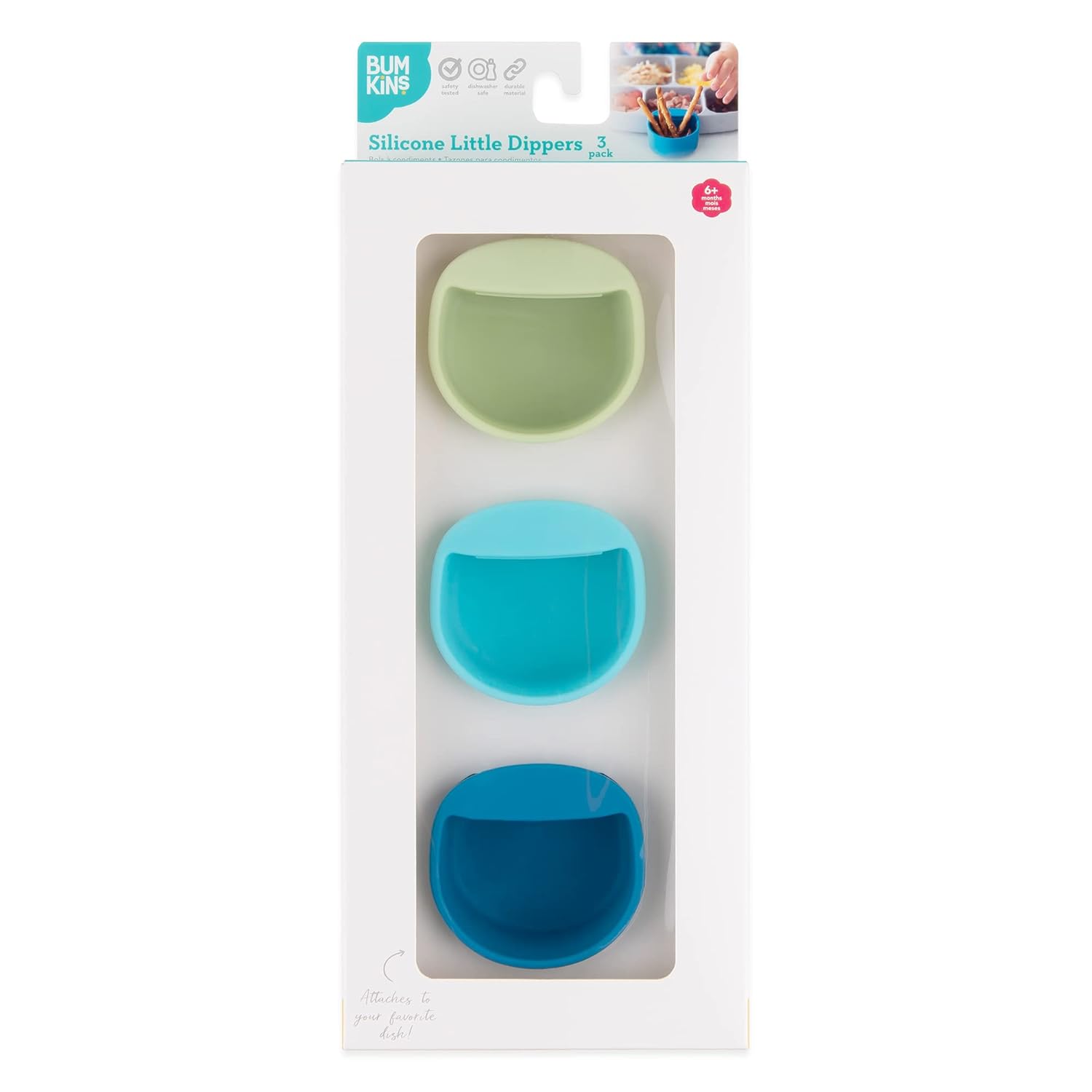 Bumkins Baby Silicone Little Dippers for Mealtime Fun
