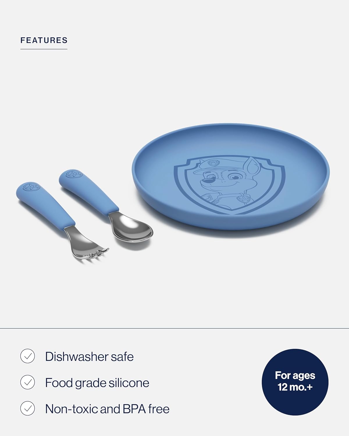 Lalo PAW Patrol Toddler Plate Utensils Set - 3 Pieces