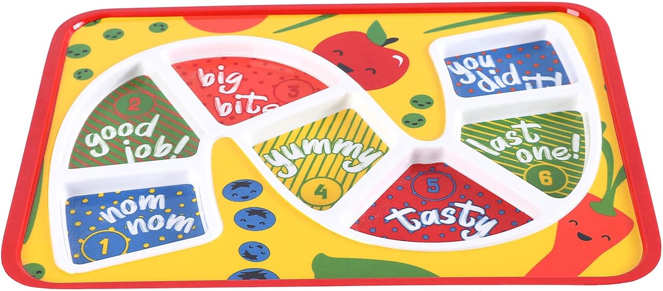 GSM Brands Kids Dinner Plate with Divided Portions 1