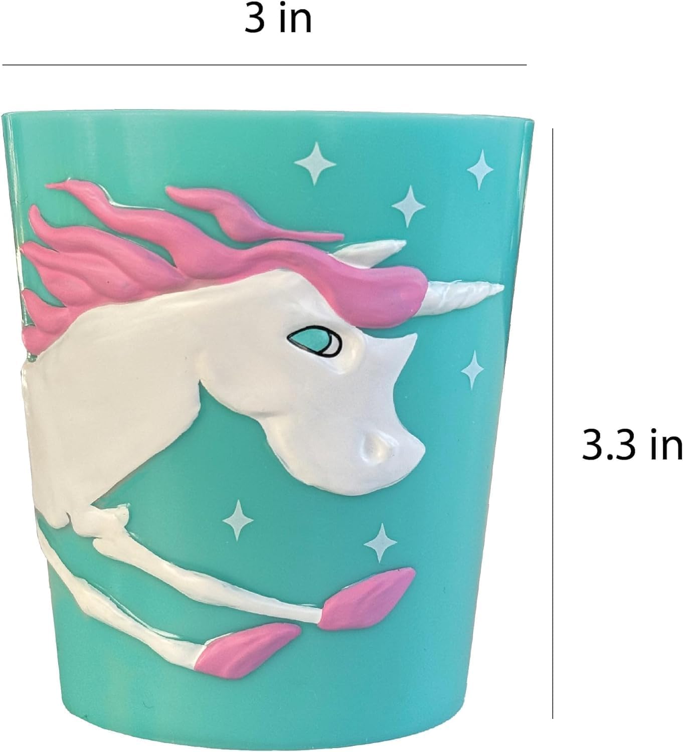 Lilys Home 3D Unicorn Tumbler 10 Ounce Reusable Kids Cup