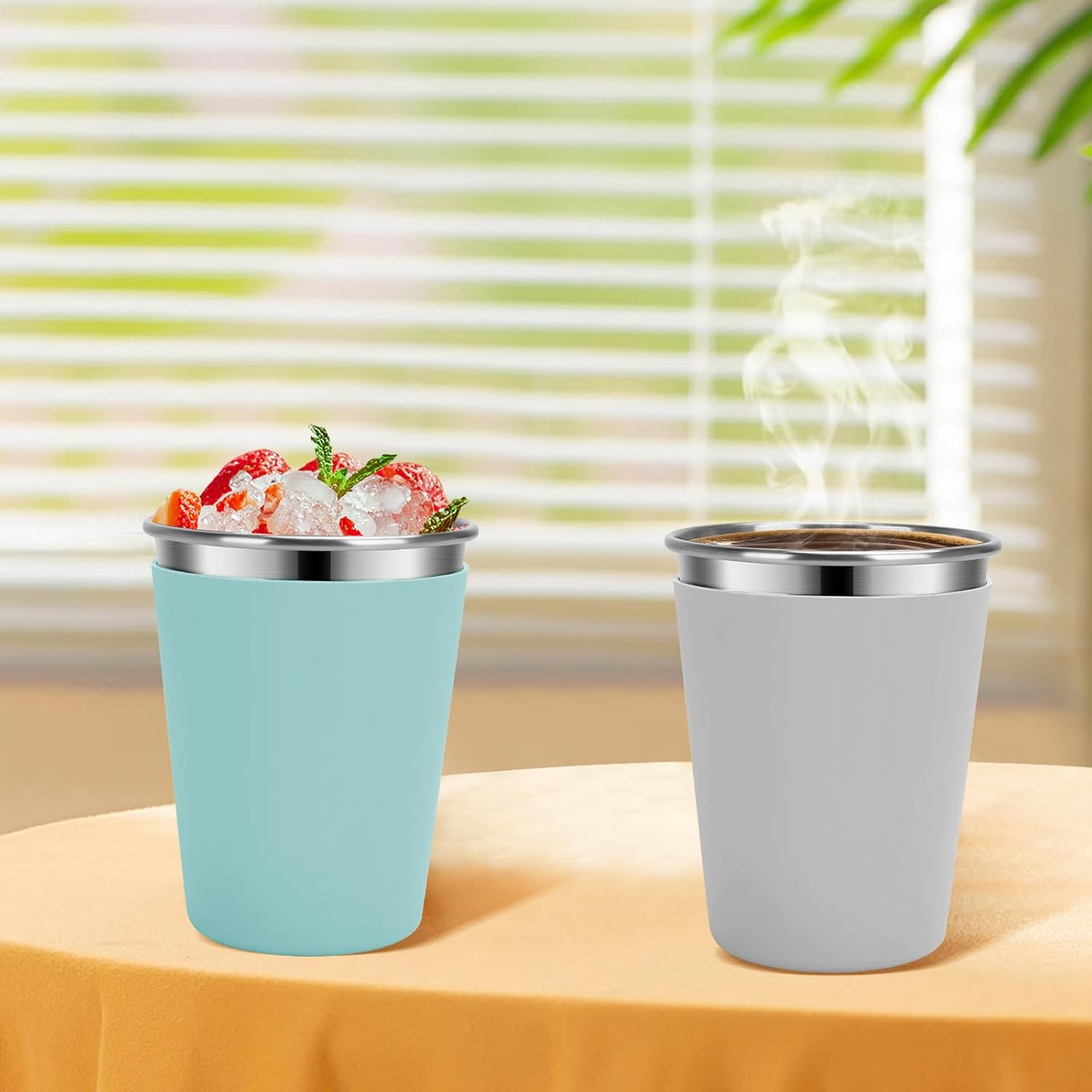 Vermida 12oz Leak Proof Kids Cups with Straws and Lids 4 Pack