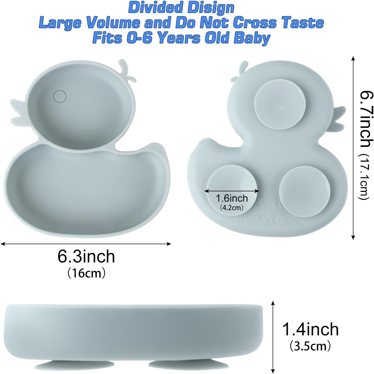 Nohlerlife Baby Suction Plate with Fork Spoon