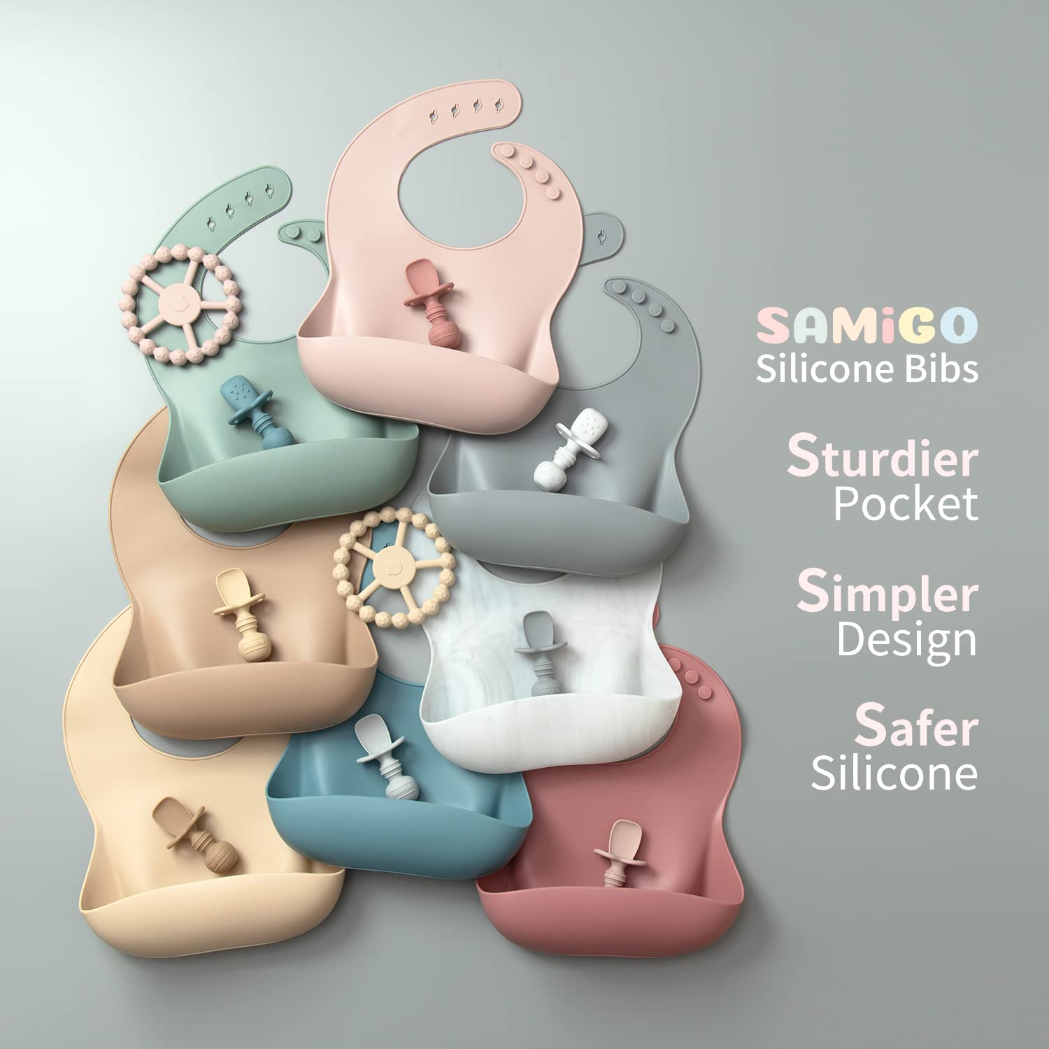 SAMiGO Silicone Baby Feeding Set for 6 Months