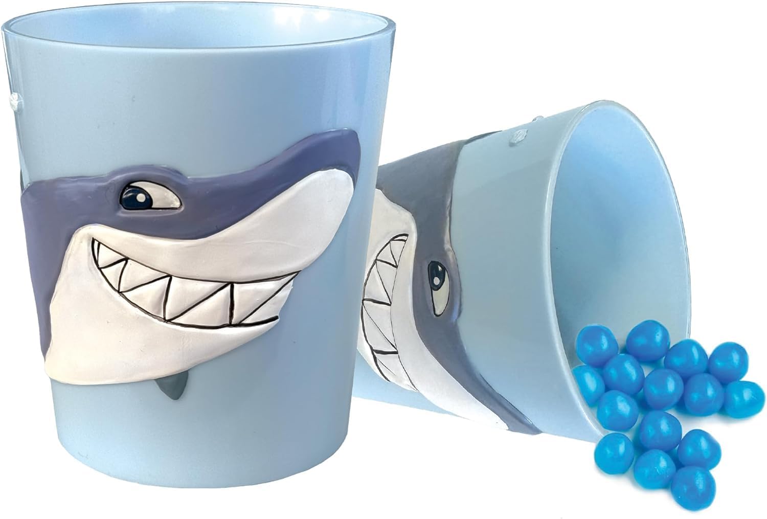 Lilys Home 3D Great White Shark Tumbler Cup 10 Ounce BPA-Free