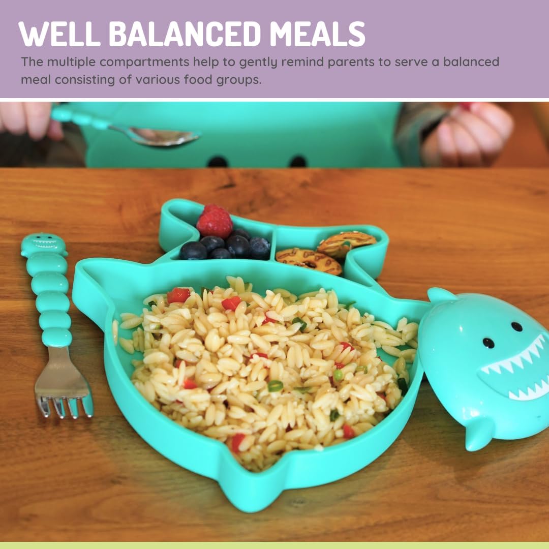 melii Divided Silicone Suction Plate for Babies and Toddlers