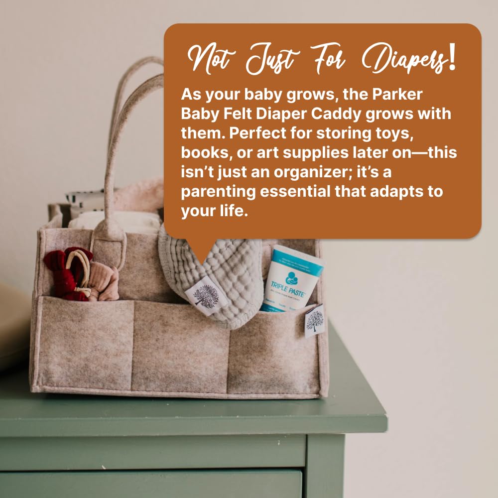 Parker Baby Diaper Caddy - Nursery Storage Car Organizer