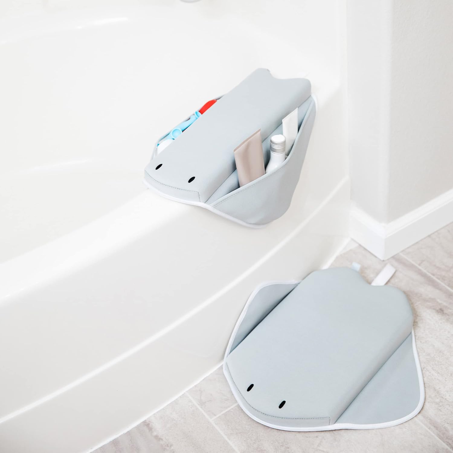 Ubbi Cushioned Elbow Rest with Storage Pockets Gray