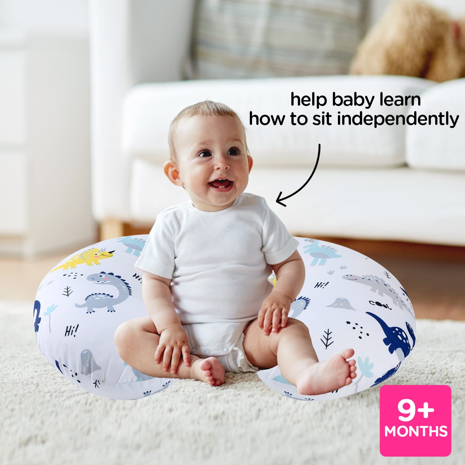Plushii Nursing Pillow Dinosaurs World