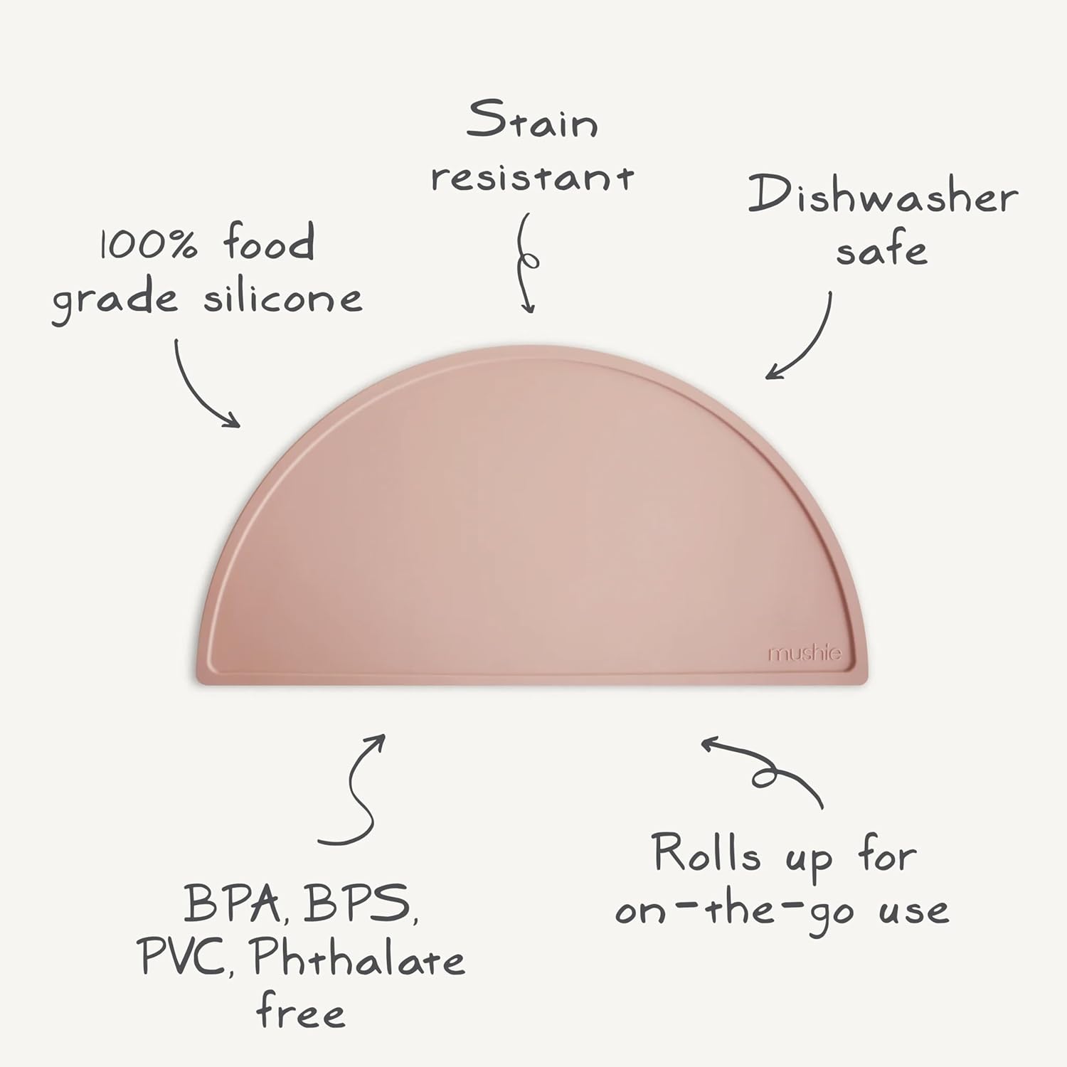 Mushie Silicone Placemat for Kids BPA-Free