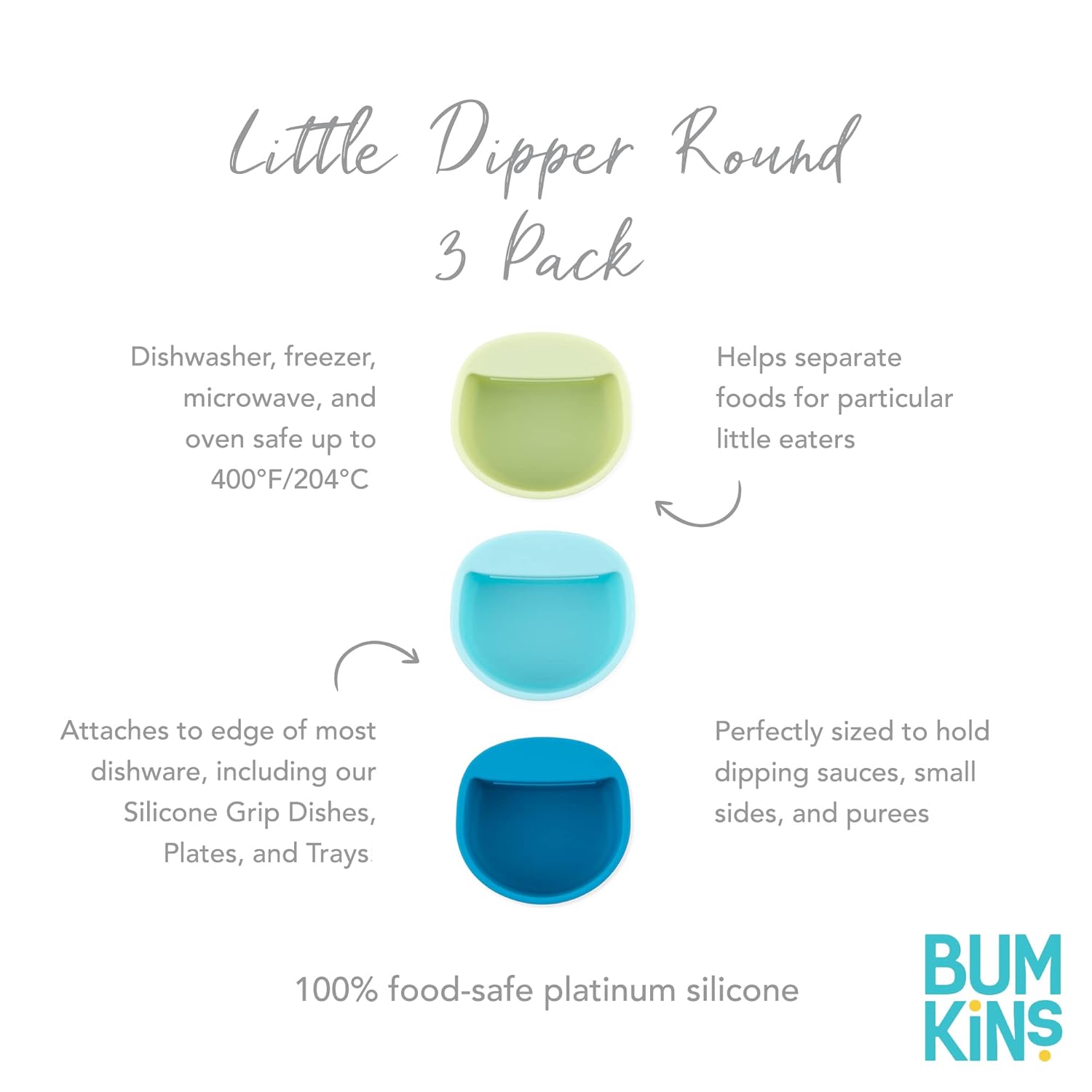 Bumkins Baby Silicone Little Dippers for Mealtime Fun